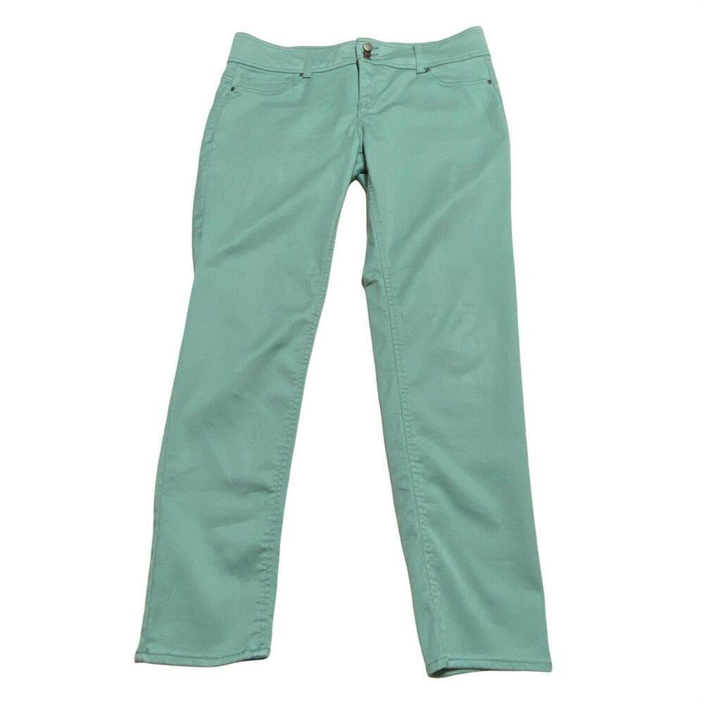 Tinsel Town slim fit tapered leg Women's size 15‎ green denim jeggings pants